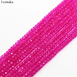Ink Blue Faceted Crystal Glass Rondelle Beads for Jewelry Making - 170pcs, 2mm (Rose)