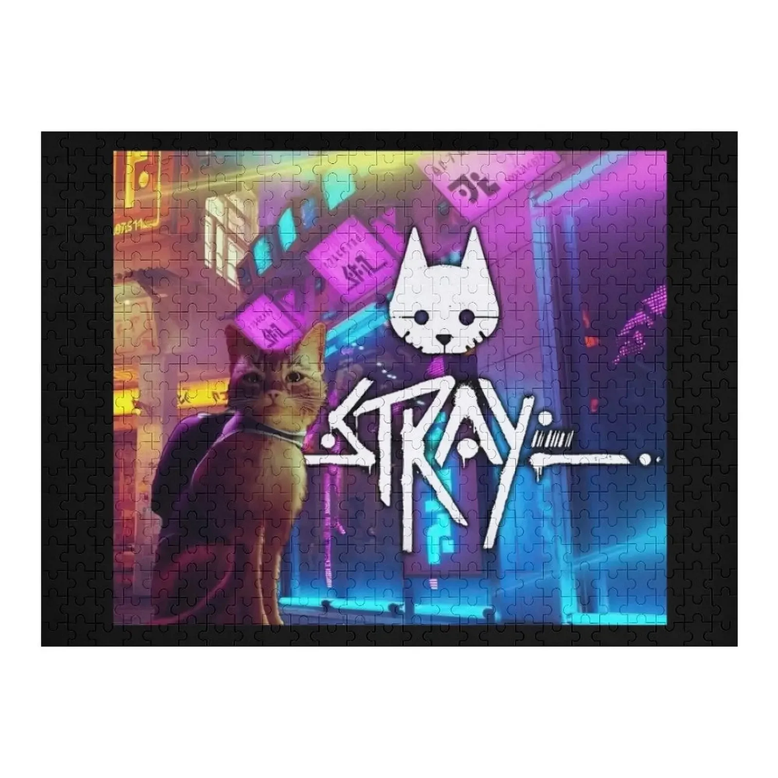 

stray game cat sad Jigsaw Puzzle Personalized Name Custom Wood Custom Kids Toy Puzzle