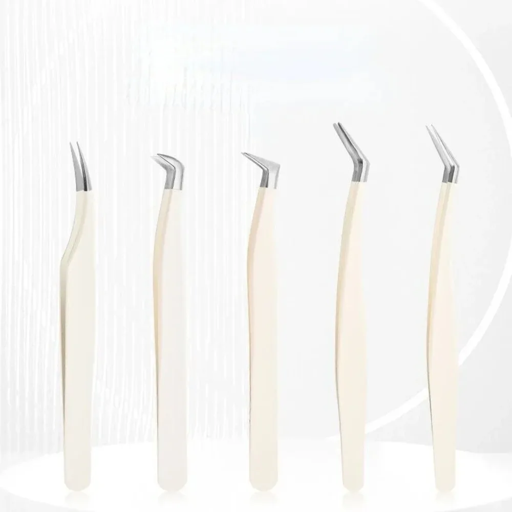 전문 속눈썹 핀셋 정전기 방지 스테인레스 스틸 가짜 속눈썹 연장 핀셋 속눈썹 ..