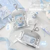Ins Korean Style Lace-up Leather Card Holder Bus Card Bank ID Card Protective Display Sleeves Girl Bag Pendant Gift 2
