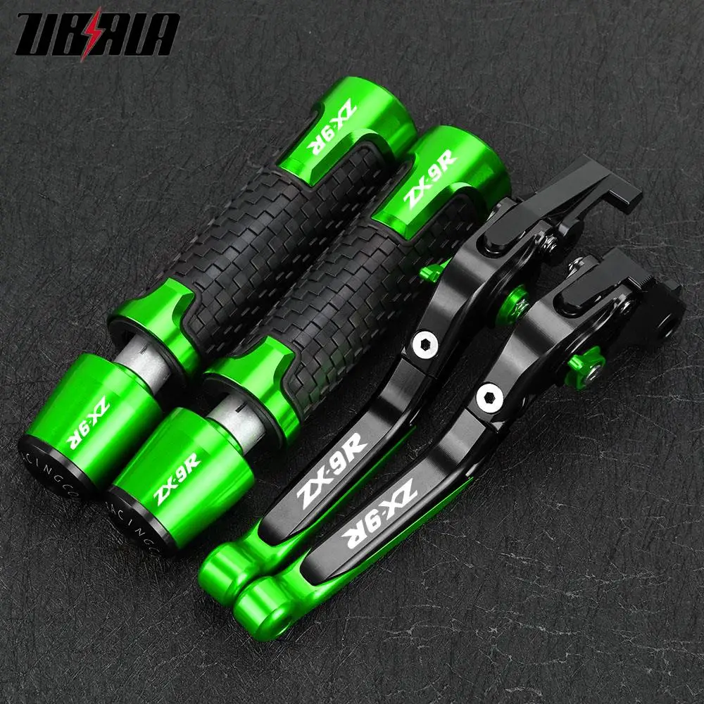

Motorcycle Brake Clutch Levers Handlebar Handle Grips Ends Caps Slider Accessories For KAWASAKI ZX9R 1998-1999 ZX 9R ZX-9R ZX9 R