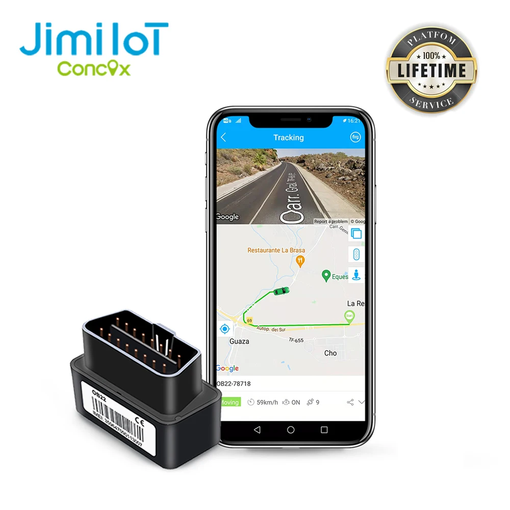 JIMIIOT OB22 GPS Tracker Car obd2 Mini Localizador Remote Voice