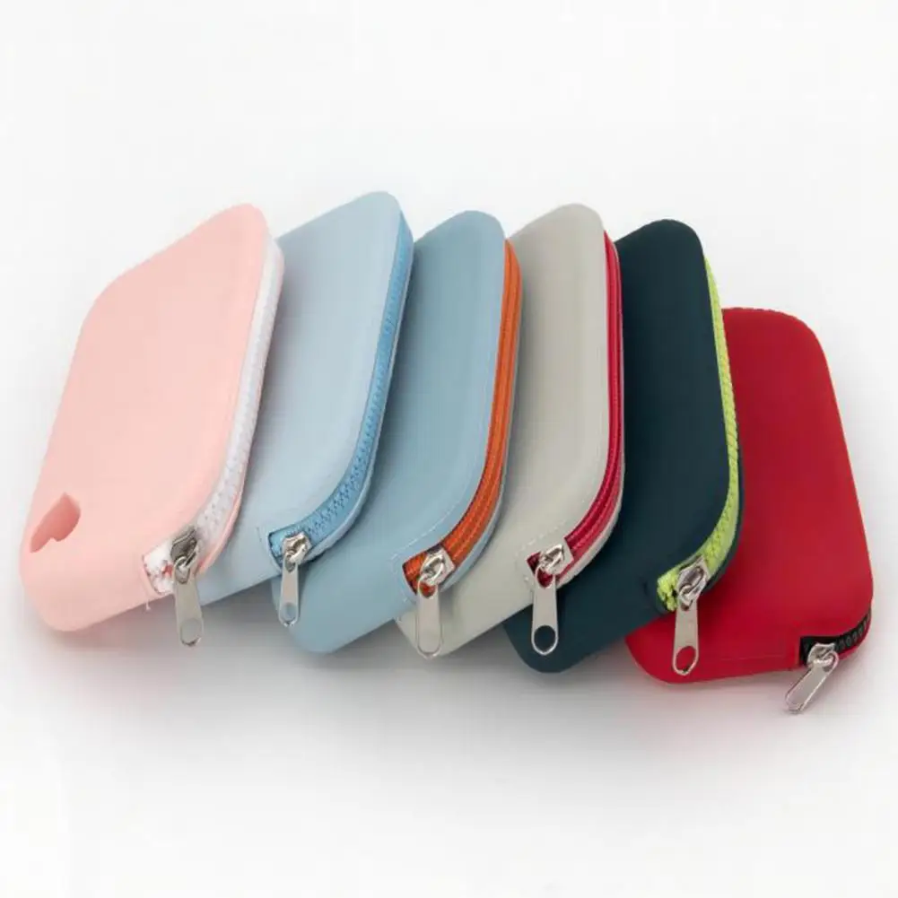 Portable Silicone Soft Key Case Mini Bag Change Wallet for Daily Use