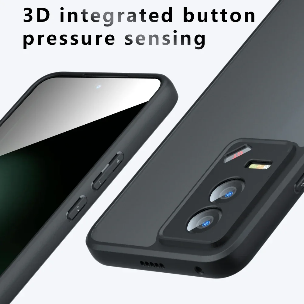 Shockproof Frosted Matte Anti-Fingerprint Transparent Case