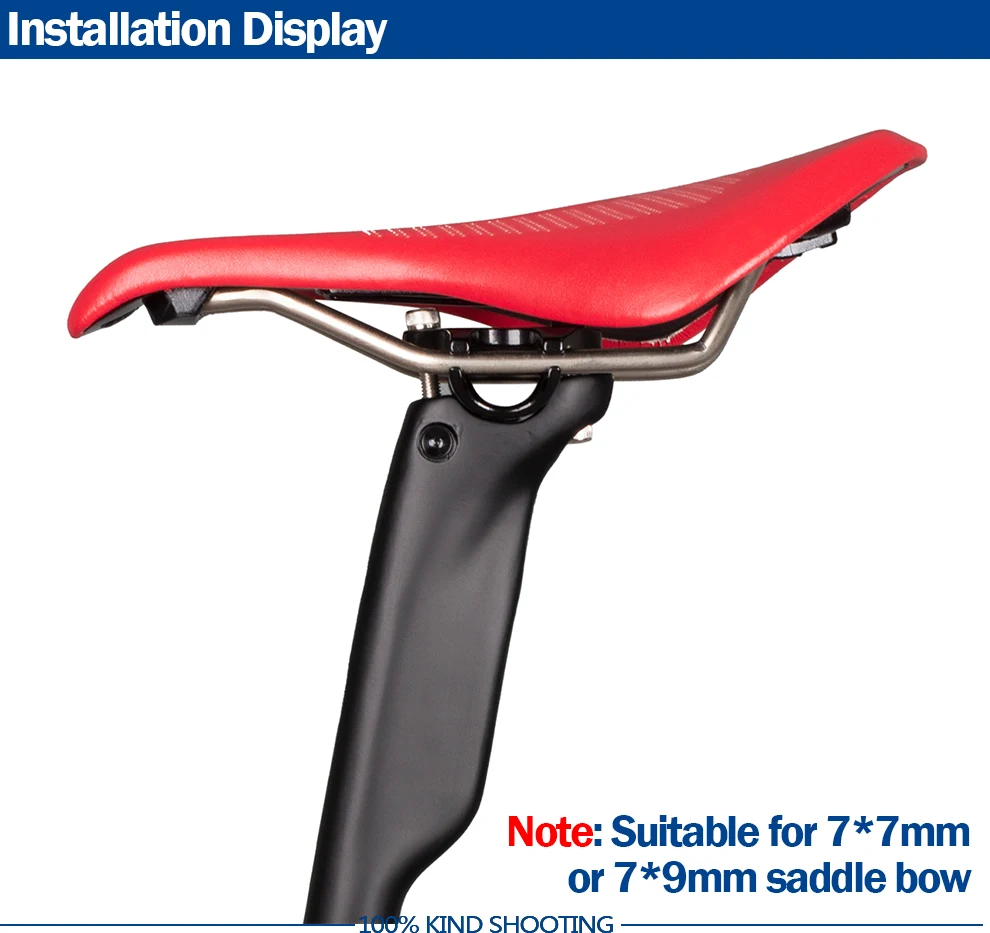 Fahrrad Sattelstütze Kopf Teile Aluminium legierung Fahrrad Sattelstütze Reparatur zubehör geeignet für 7*7mm Rundbogen Fahrrad Sattel adapter – Detail 3
