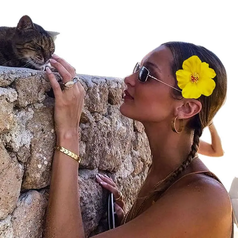 Hawaiian Flower Hair Clip Summer Beach Birthday Party Wedding Decoration Girls Artificial Egg Flowers Hairpin Accessories