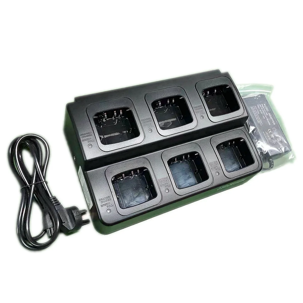 

Six Way Multi-Unit Charger for Motorola DP2000 DP3400 DP3600 DP4000 Series Two Radio Desktop Rapid Smart Replenisher