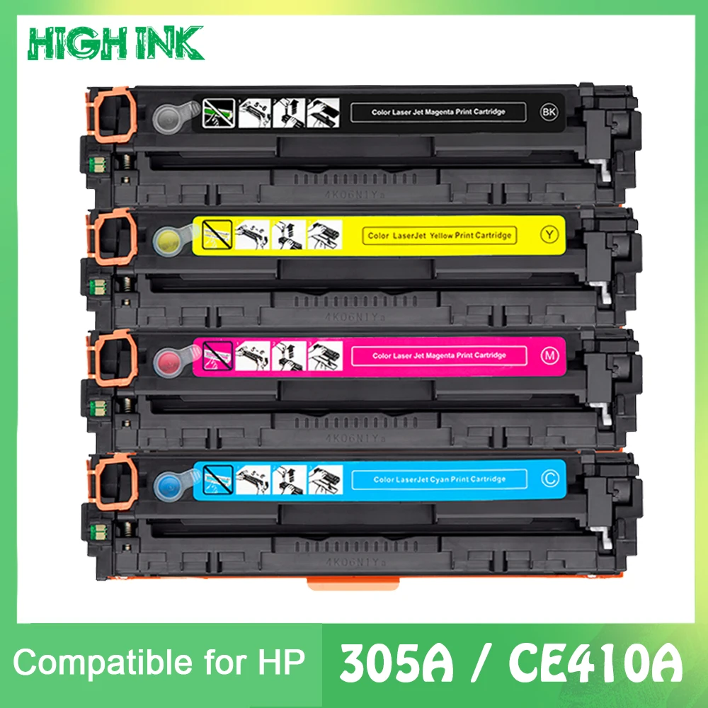 CE410A 410A 305A Compatible Color Toner Cartridge for HP Laserjet Enterprise 400 M451dn M451dw MFP M475dn M475dw