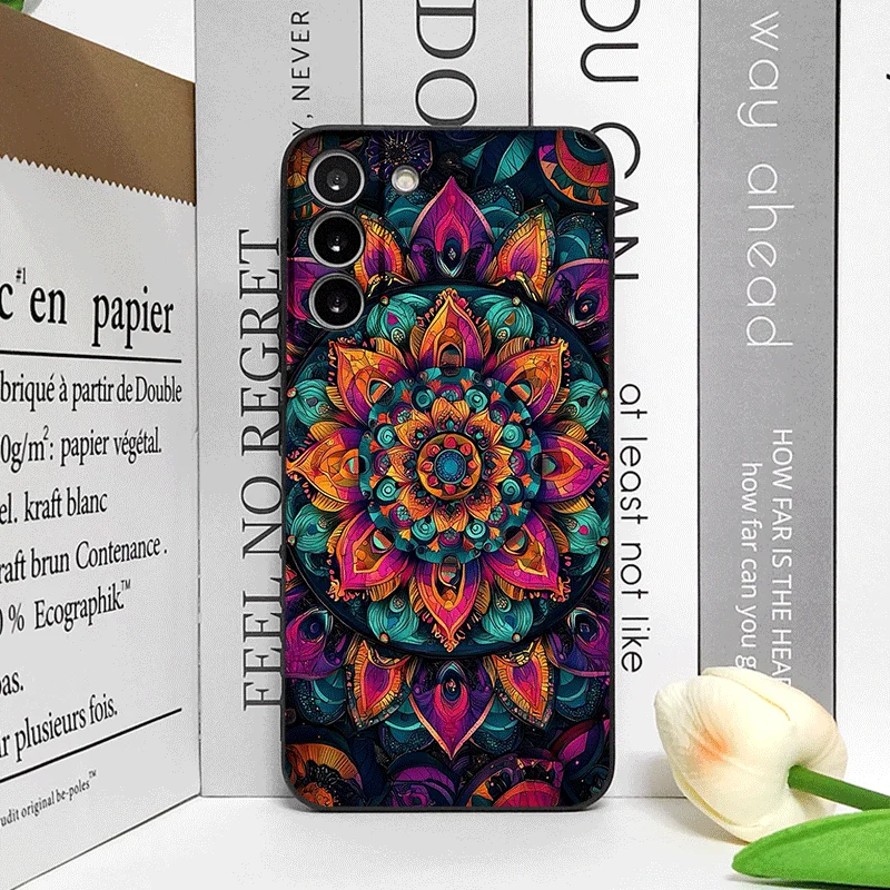 Vintage Mandala Lotus Flower Pattern Trendy Soft Phone Case