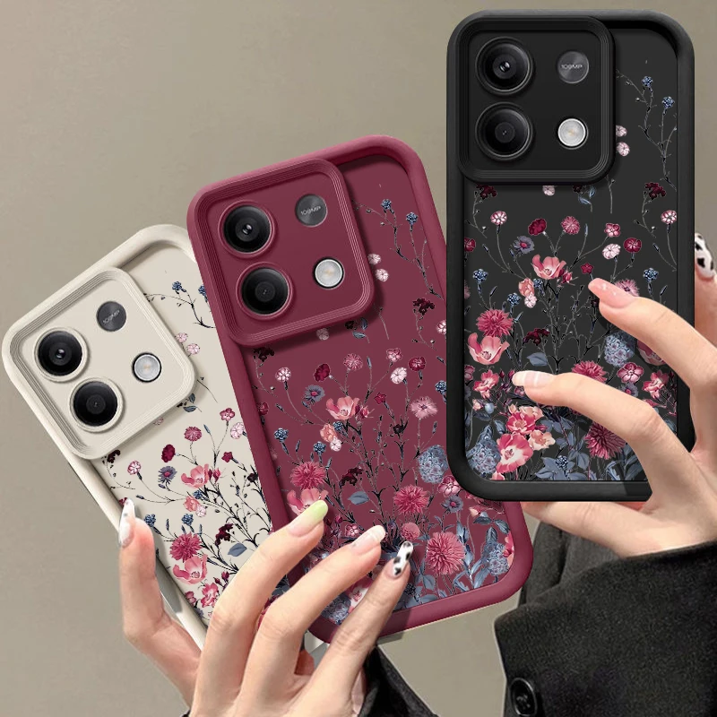 Floral Pattern Soft TPU Silicone Phone Case