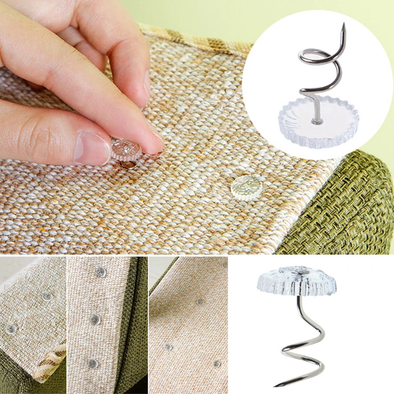 Twist Pins ComforterTwist Nails Stainless Steel Transparent Spiral Pins Bed Sofa Cloth Fixed Buckle Sheets Useful NonCove 3