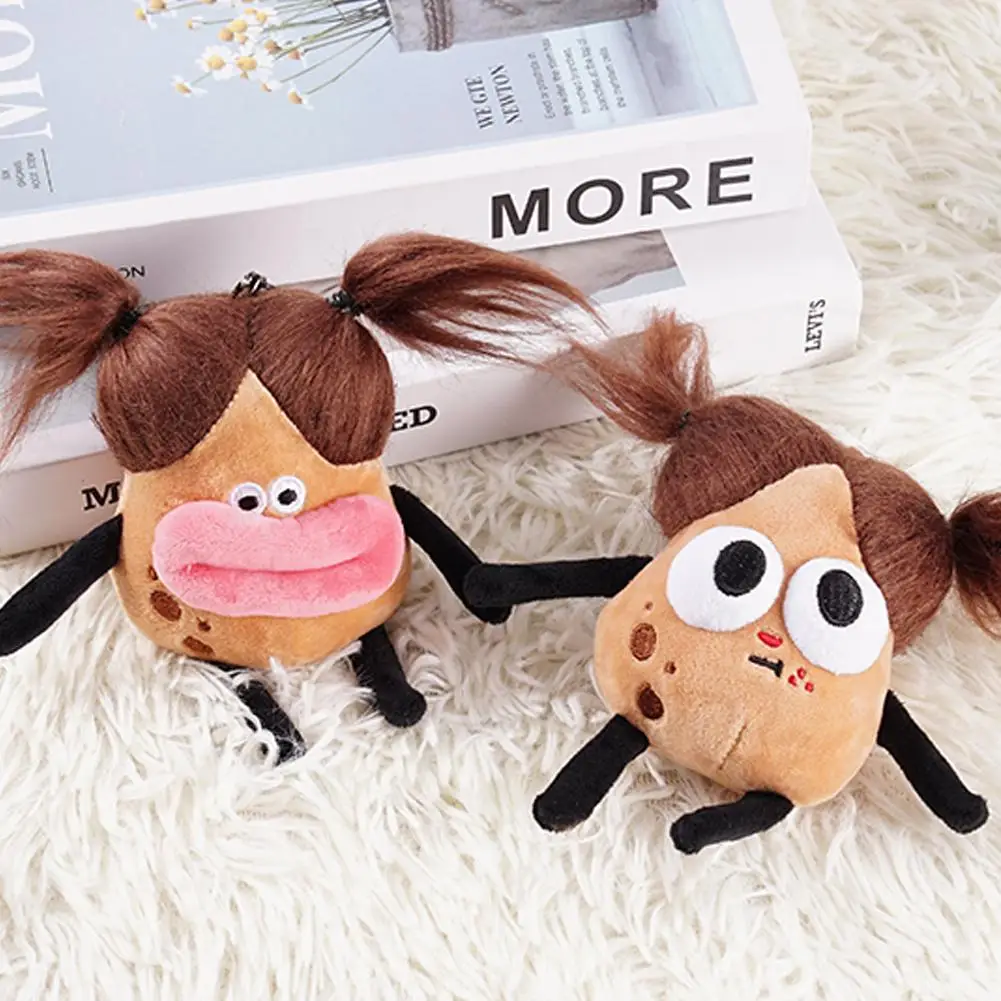 

New Fried Potato Kid Series Fabric Toy Potato funny lip soft big pendant gift Plush decorate fashione couple birthday F6W6