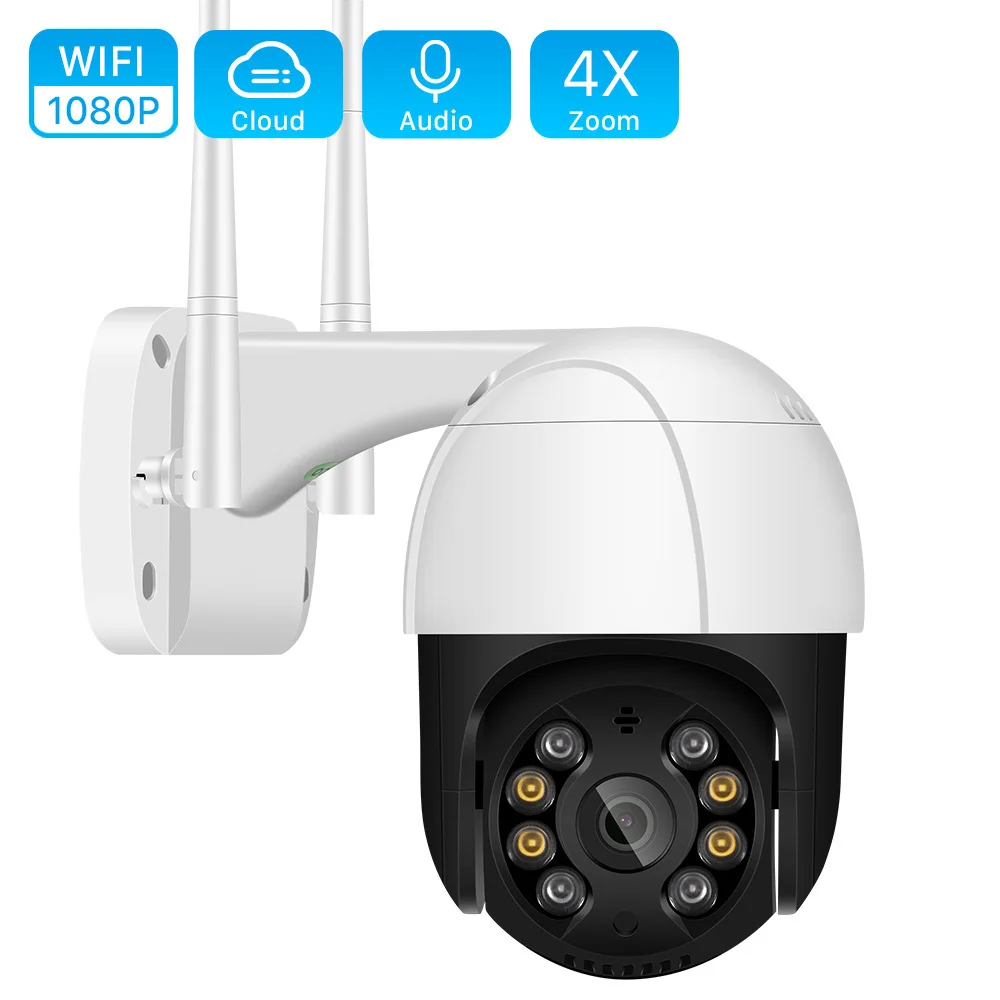 Wifi IP Camera Outdoor 4X Digital Zoom AI Human Detect H.265 P2P Audio 2MP 3MP Security CCTV Wireless 1080P PTZ Cameras |