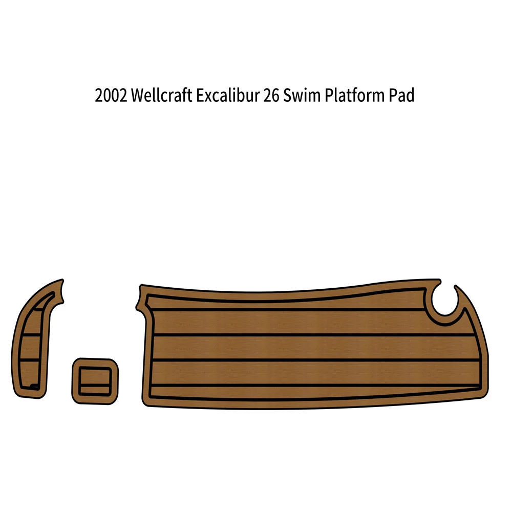 2002 Wellcraft Excalibur 26 Swim Platform Boat EVA Faux Foam Teak Deck Floor Pad SeaDek Marine Mat Gatorstep Style Self Adhesive