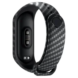 Carbon Fiber Straps for Smartwatch Wristbands - Premium Silicone Bracelet Accessories (Carbon fiber Black)