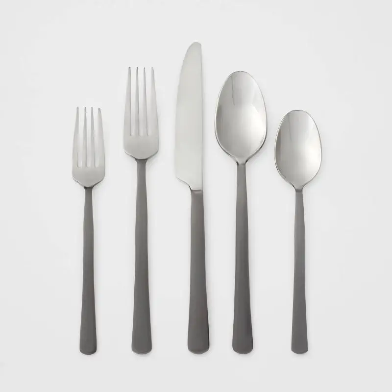 

20pack Flatware Set Black