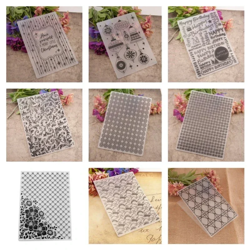 12.8x17.6cm plastic embossing folder DIY craft template molds stamp stencils for scrapbook paper cards photo album making
