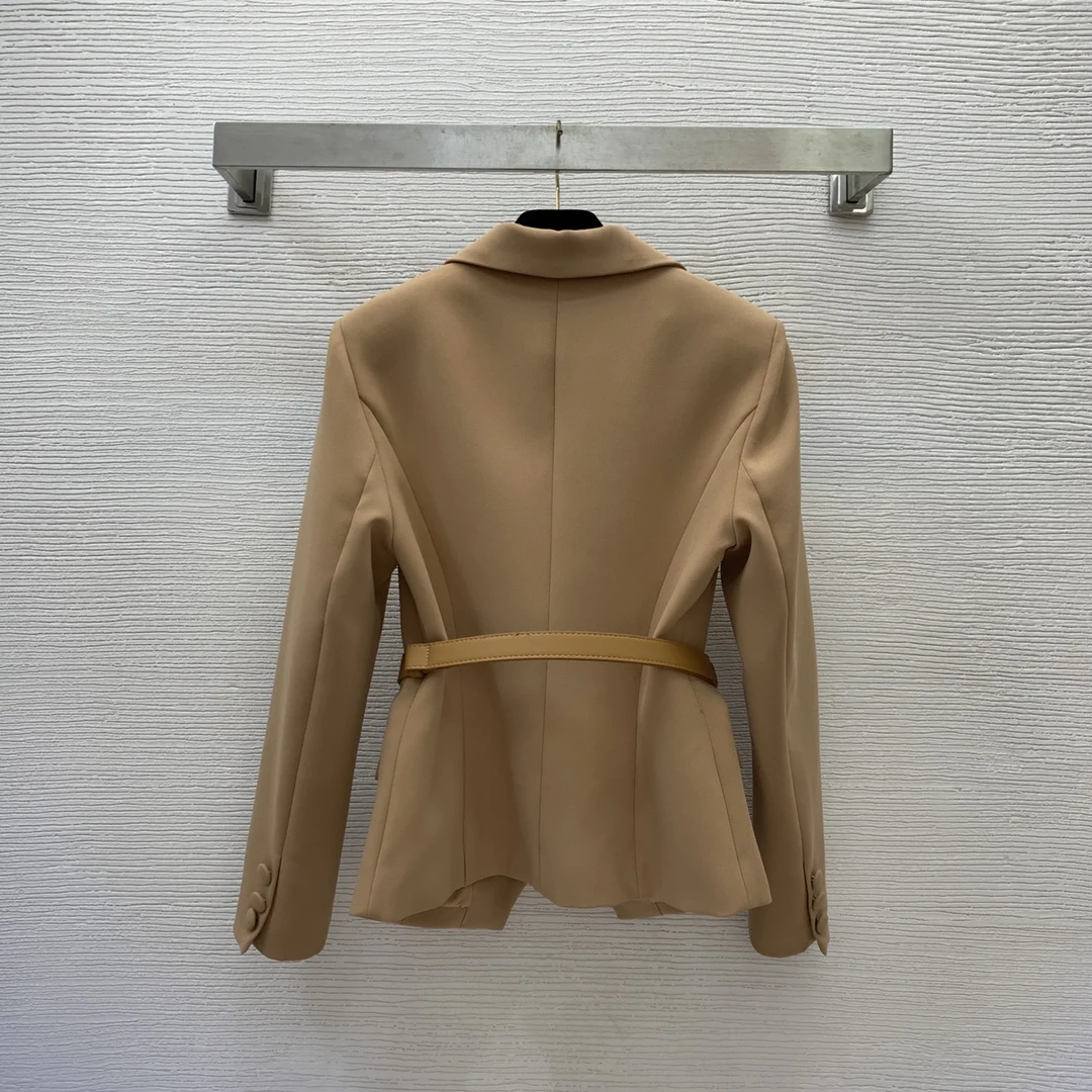 

2023 Autumn Women's Top New Slim-Fit Version Slim Suit Jacket + Layered Cake Mesh Gauze Skirt Half Skirt Khaki Black G0984