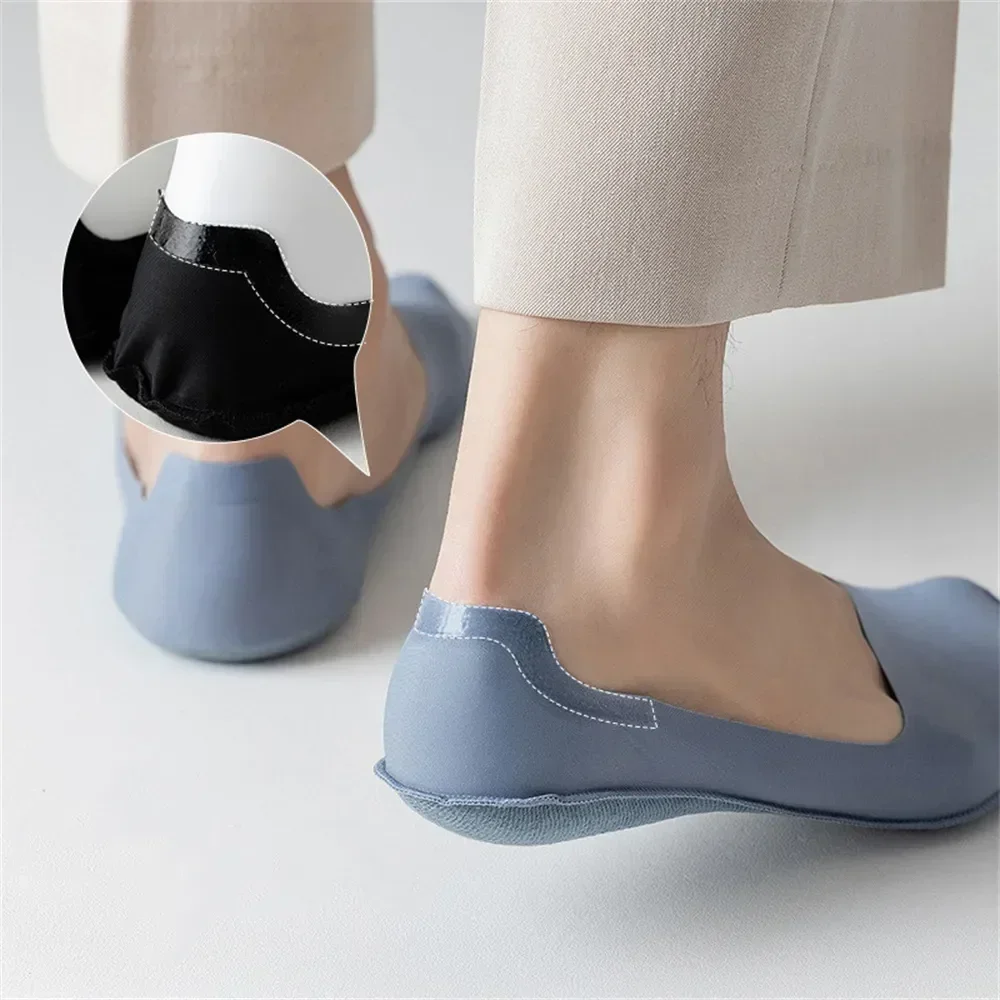 

Thin Silk Male Ice Men Summer Socks Cotton Silicone Invisible Breathable Seamless Sox Anti-slip 10 Bottom Slippers