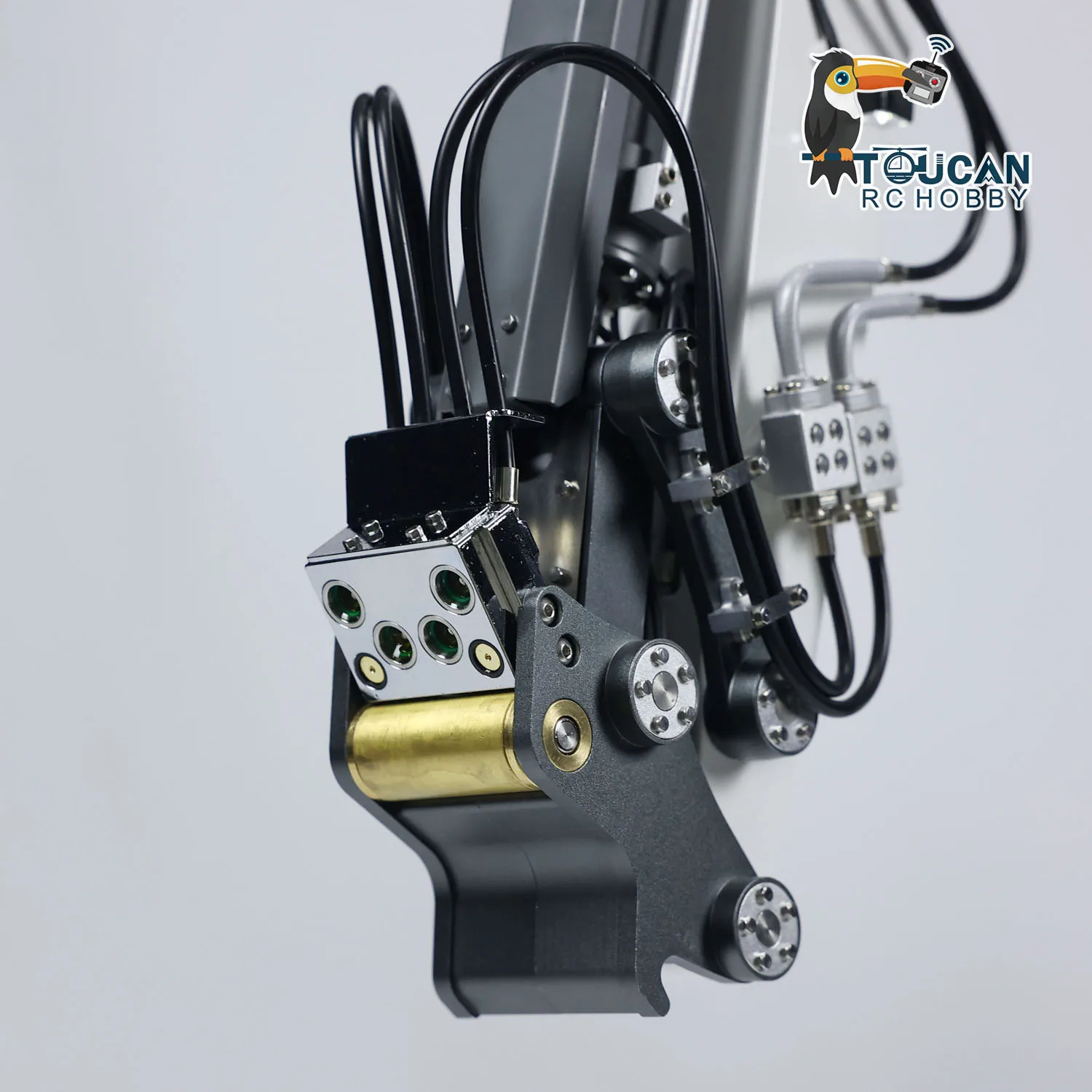 Sb229eb209c014f47ab255fd42d189161s 1/14 koparki hydrauliczne RC K970-300 maszyna do rozbiórki z wymiennym 2-ramiennym zdalnie sterowanym dźwiękiem TOUCAN