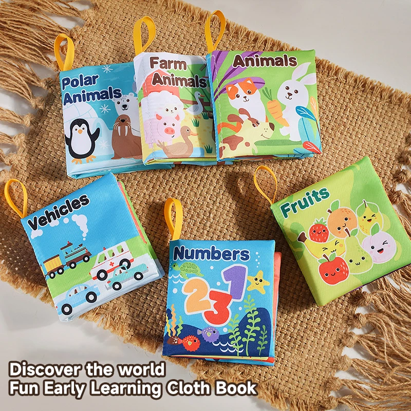 Baby  Enlightenment Cloth Books Educational Toys Baby Intelligence Development Learning Book Rustle Sound Cognition Sensory Toys 2