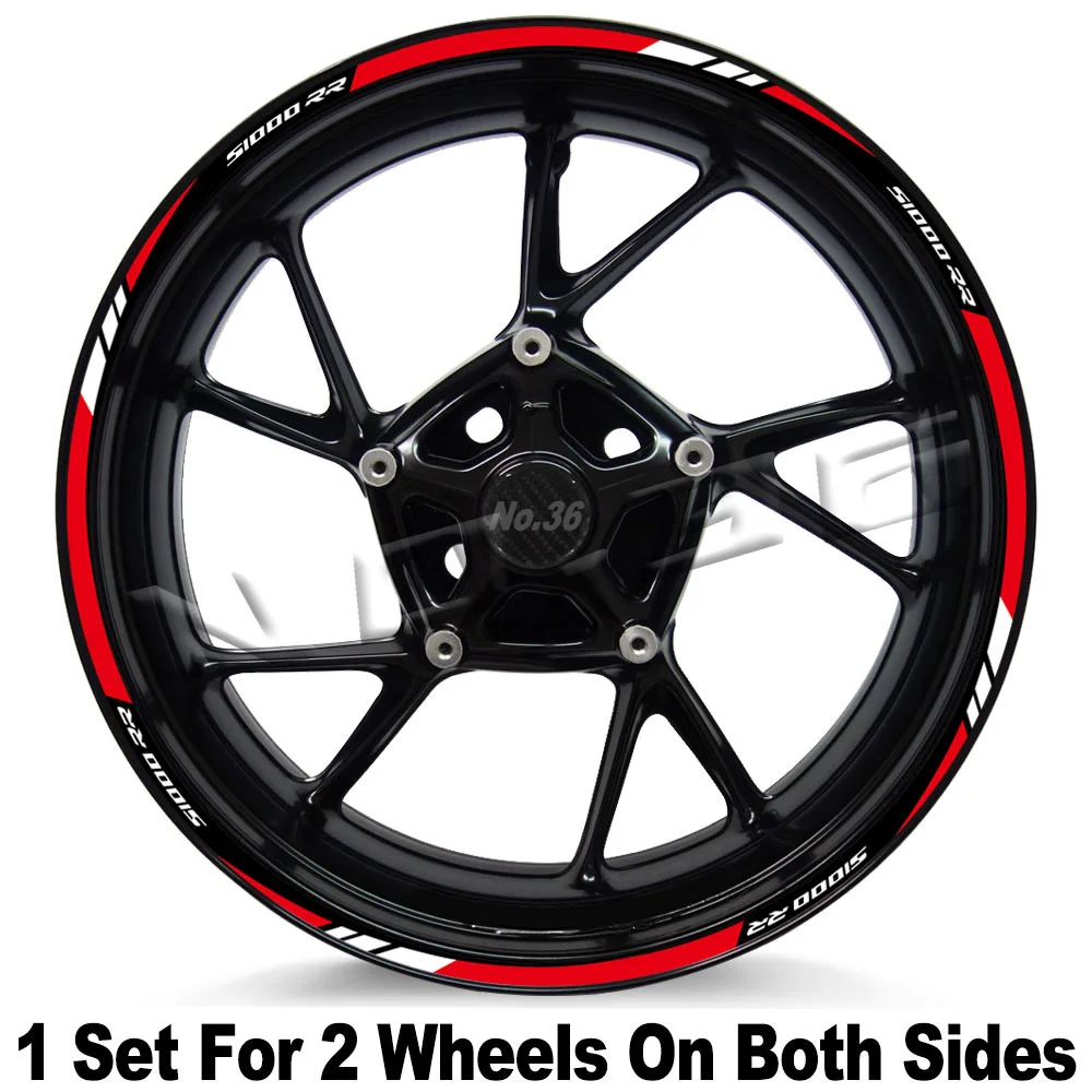 Waterproof Motorcycle Wheel Stickers & Rim Stripe Decals Tape Accessories