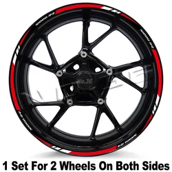 Waterproof Motorcycle Wheel Stickers & Rim Stripe Decals Tape Accessories (F)