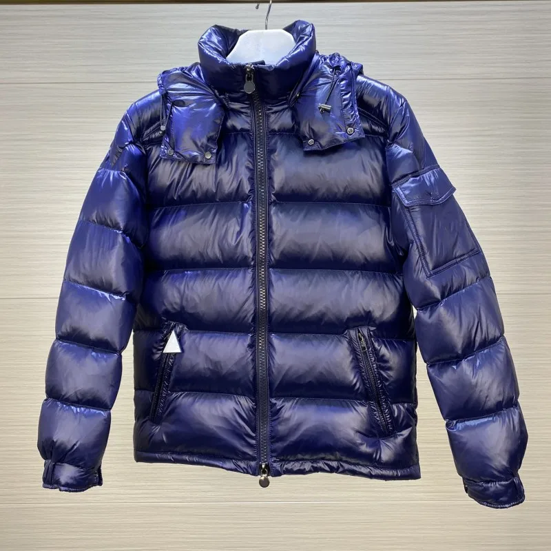 

Autumn and winter male hooded Down jacket Y2K Casual jacket sutra Solid color loose outdoors warm comfort movement male coat