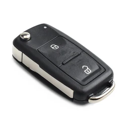 Enhanced Flip Fob Remote Key Shell with Uncut Blade and Folding Design (2 buttons)