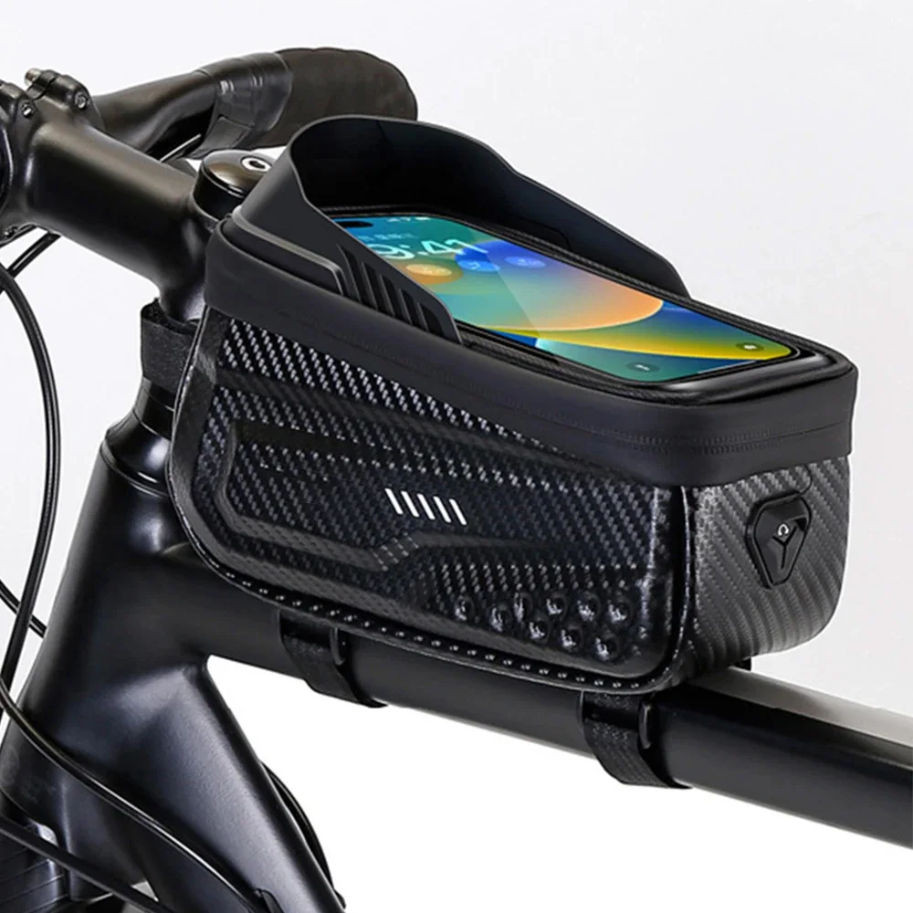 

Bicycle Bag Cycling Top Front Tube Frame Bag Waterproof 9.18 Inches Phone Storage Touch Screen MTB Road Bags Cycling Accessories