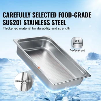 SucceBuy Sfregamento per buffet da 4 pollici Pentole per gastronomia Pentole per tavolo a vapore Vassoio Contenitore per alimenti in acciaio inossidabile per cottura al barbecue per feste 2 SucceBuy Sfregamento per buffet da 4 pollici Pentole per gastronomia Pentole per tavolo a vapore Vassoio Contenitore per alimenti in acciaio inossidabile per cottura al barbecue per feste 2