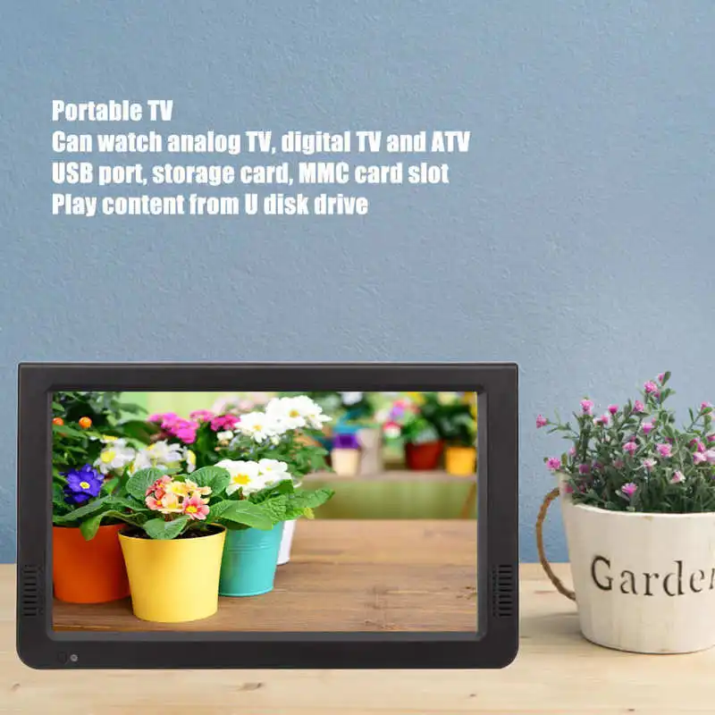 Leadstar 10 Inch Portable Digital TV HD 1080P 1800mah Mini Digital Television with Car Charger US Plug