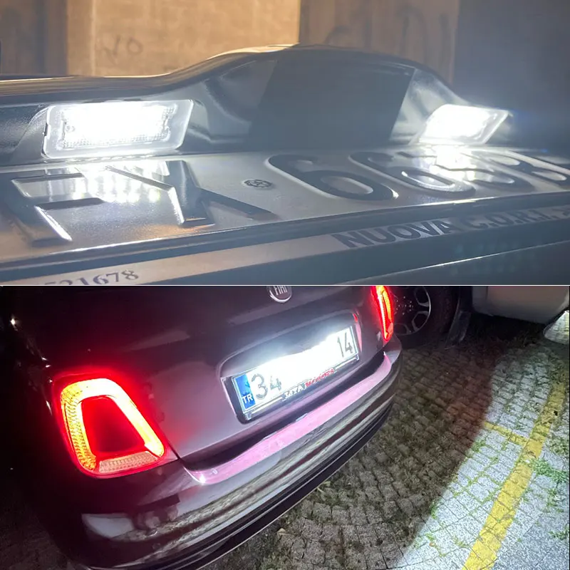 Für Fiat Abarth 500 Autozubehör Autotür Schweller Licht Logo Projektor  Lampe Leistung Bewegen LED Begrüßungspedal