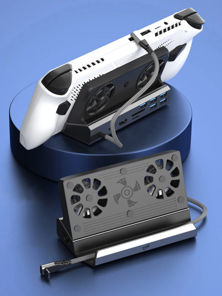 Dock Console Hub Gigabit Ethernet 1000Mbps TV Base Stand 4K 60Hz USB C Docking Station Type C USB 3.0 2.0 RJ45 for ROG Ally Game