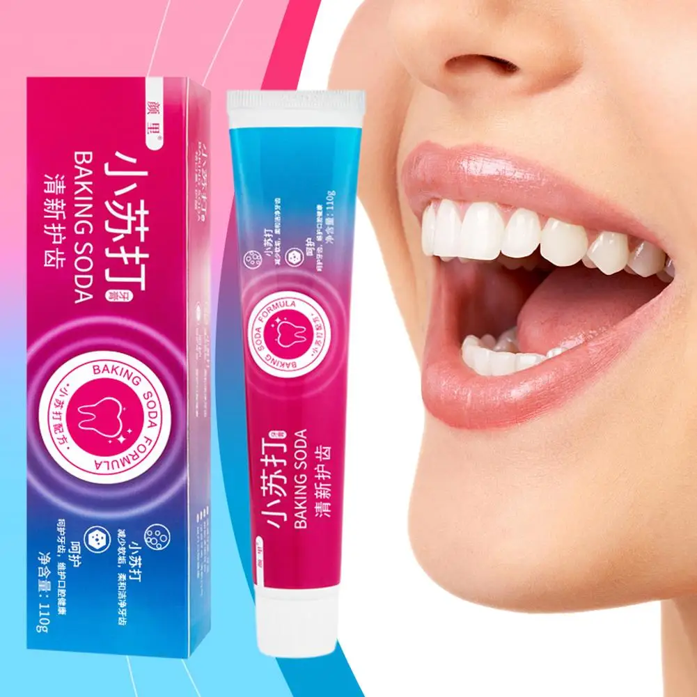 110g Baking Soda Toothpaste Teeth Whitening Toothpaste Cleaning Oral Care Taste Removal C2o2