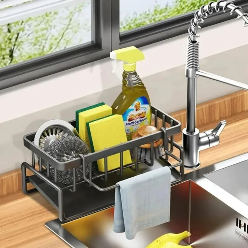 Sponge rack Kitchen drain rack ABS material sink rag countertop rag dishwashing sponge drain scouring arrangement
