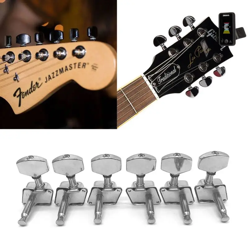 Tuning Machine Heads Semi-closed Accessories Guitar String Knob Silver Tuning Keys Classical Guitar Knob