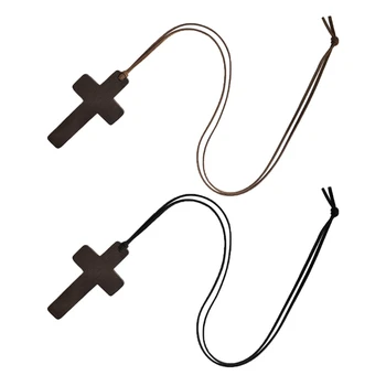Wood for Cross Pendants Necklace Natural Wooden Christian Crosses Suitable for Men Women Crafts Jewelry Projects Decorat