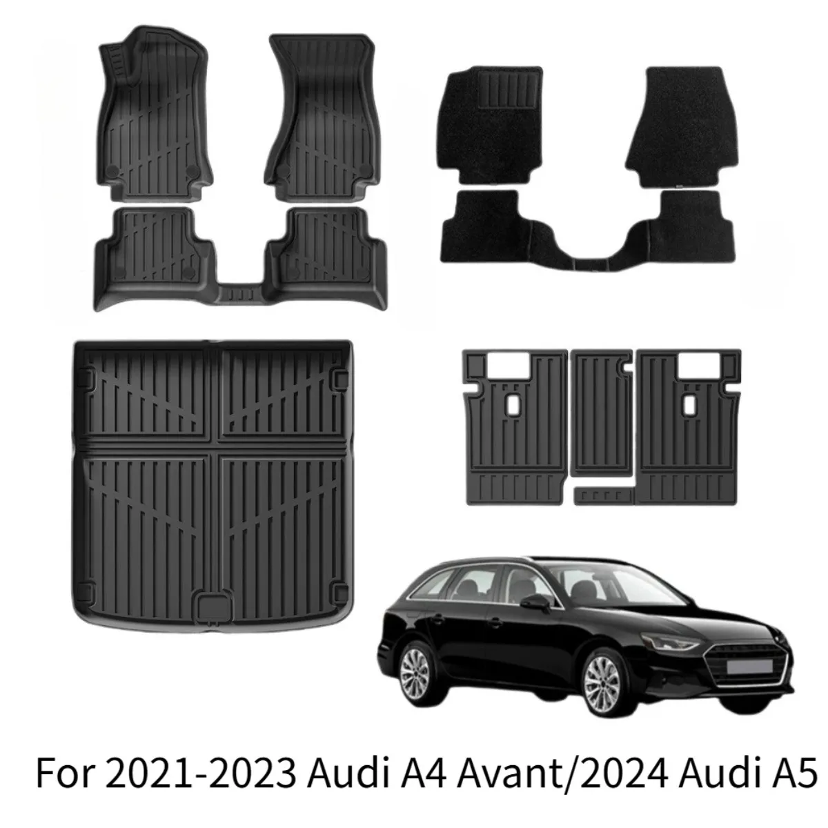 아우디 2021-2023 A4 아반트/ 아우디 2024 A5 차량용 바닥 매트 TPE 바닥 매트 트렁크 매트