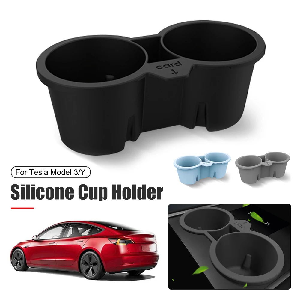 

2023 новый обновленный держатель для стакана для воды, центральная консоль, контейнер для хранения, органайзер, держатель для бутылки с водой, вставка, удерживающая 2 чашки для Tesla Model 3