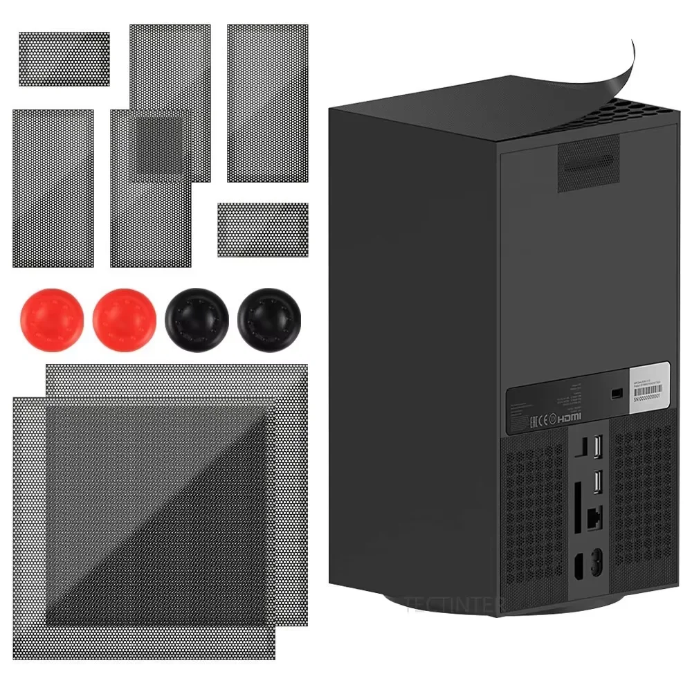 Xbox Series X Cooling Fan Dust Filter with Thumbstick Grip Caps