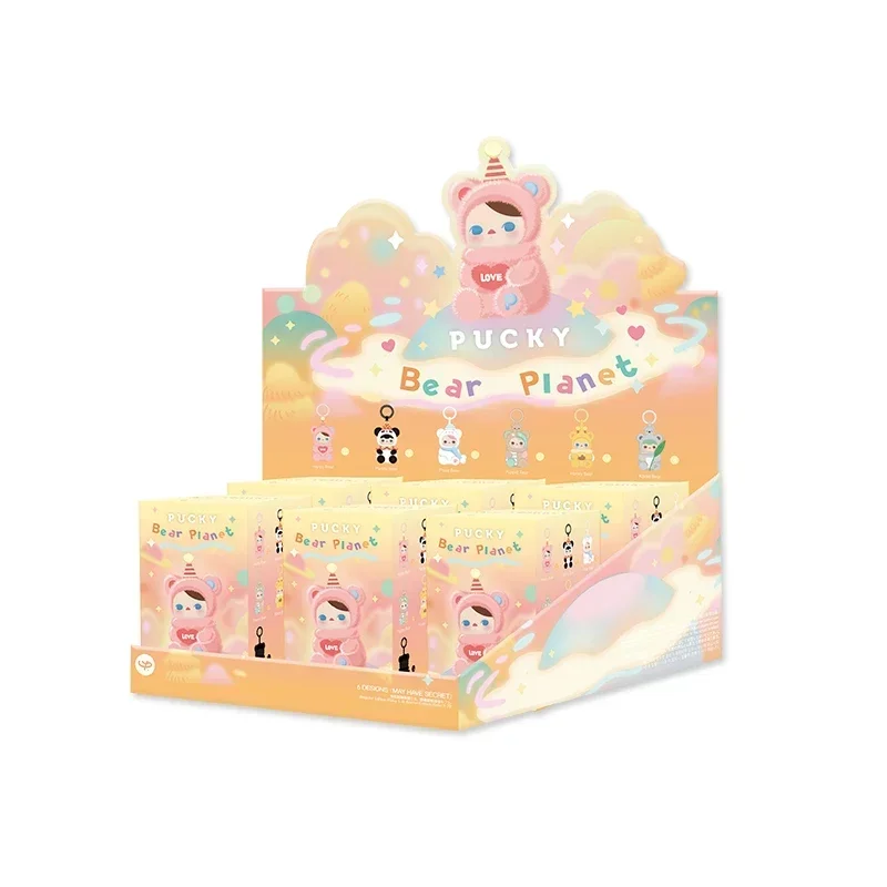 POP MART Pucky Bear Planet Series Plush Blind Box Toys Guess Bag