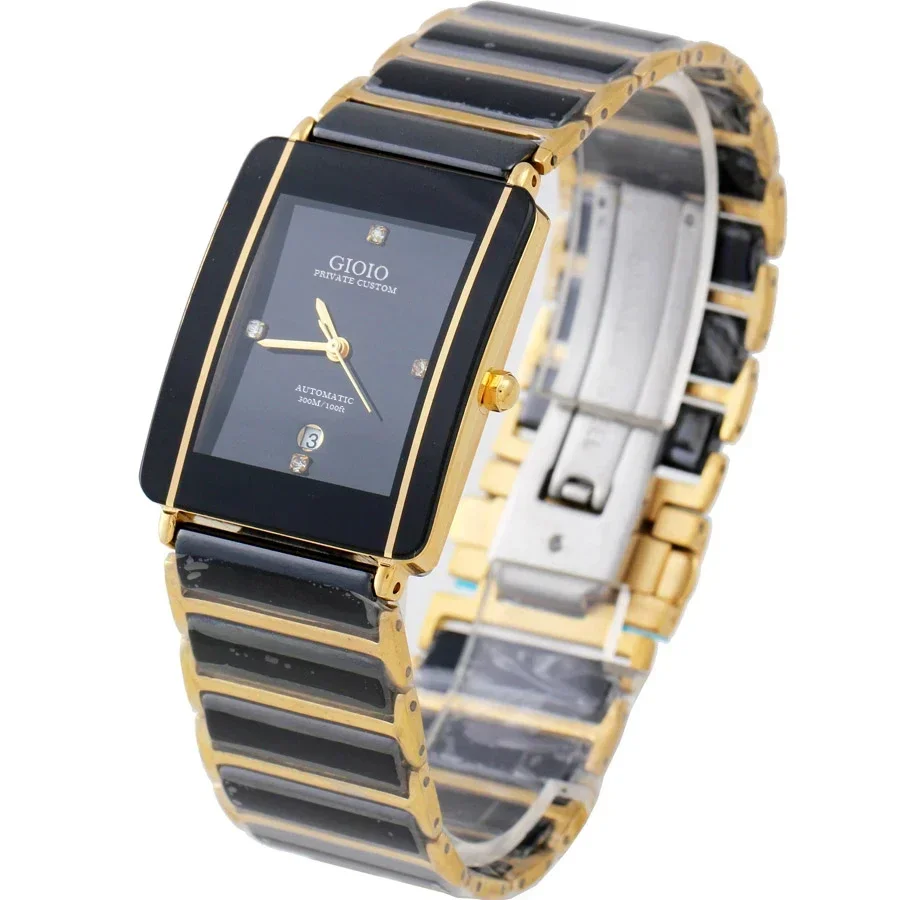 

Luxury New Men Women Gold Silver Quartz Black Ceramic Watch Sport Watches