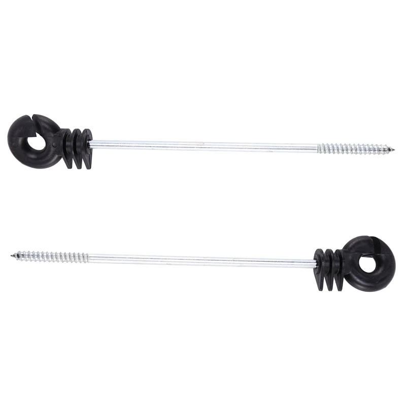 

75 PCS Electric Fence Distance Insulators, Plastic Ring Insulators Long Distance Screw For Wooden Post