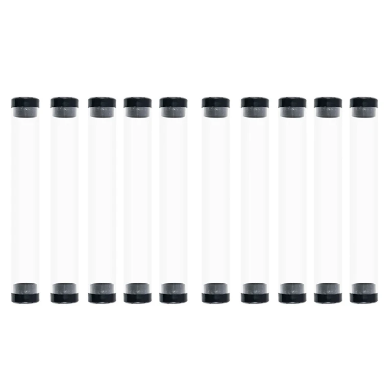 

10 Pieces Pencil Holder Cylinder Tube Pen Case Clear Plastic Pen Boxes