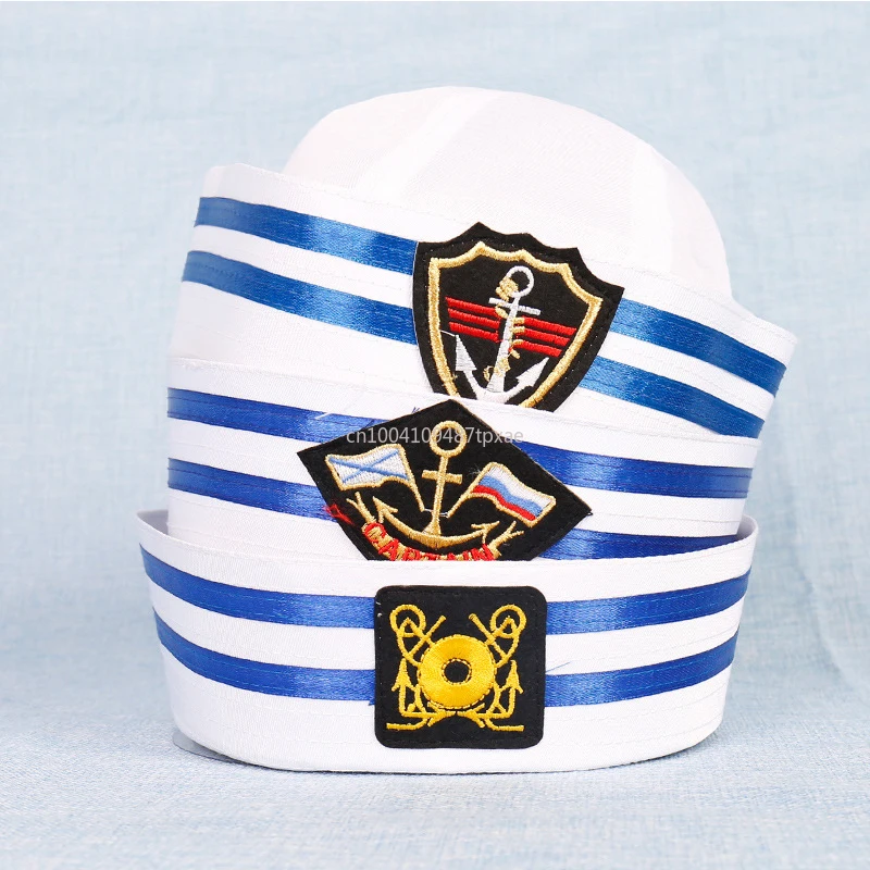 New Adult Kids Sailors Party Cosplay Military Hats White Navy Marine