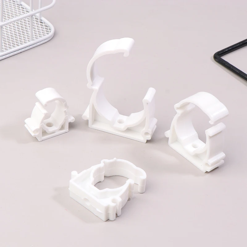 Hot!20 Pcs Plastic PPR Clamp Holder For Water Pipe Tube Fittings With Cover Diameter 16mm 20mm 25mm 32mm