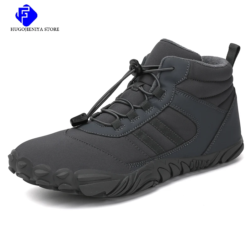 2023 Winter Booties Men Snow BareFoot Casual Shoes Outdoor Work Shoes Ladies Warm Fur Men Ankle Shoes Male Snow Boots Large Size