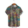 Summer Street Hip Hop Tyrannosaurus Rex Pirnt Harajuku Men Women Shirts Animal Pattern Short Sleeve Blouse Holiday Hawaii Shirt 3