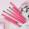 ANGNYA 1Pcs Professional Manicure UV Gel Brush Pen Pink Metal Handle Flower Drawing Nail Art Brush Manicure Phototherapy Tools 3